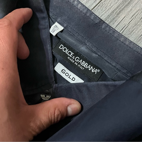 Dolce & Gabbana gold silk shirt edition brand new with tag Sz 39/ 15.5 - Picture 3 of 5